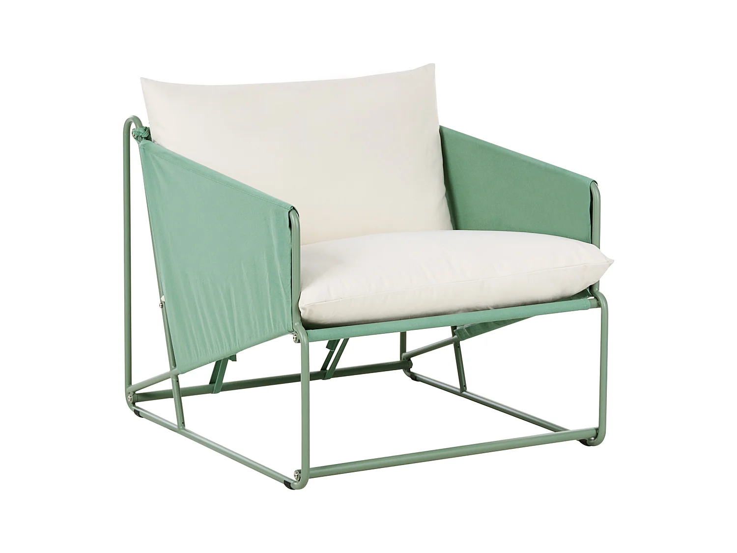 Chaise de jardin avec coussin PONTE Métal Vert