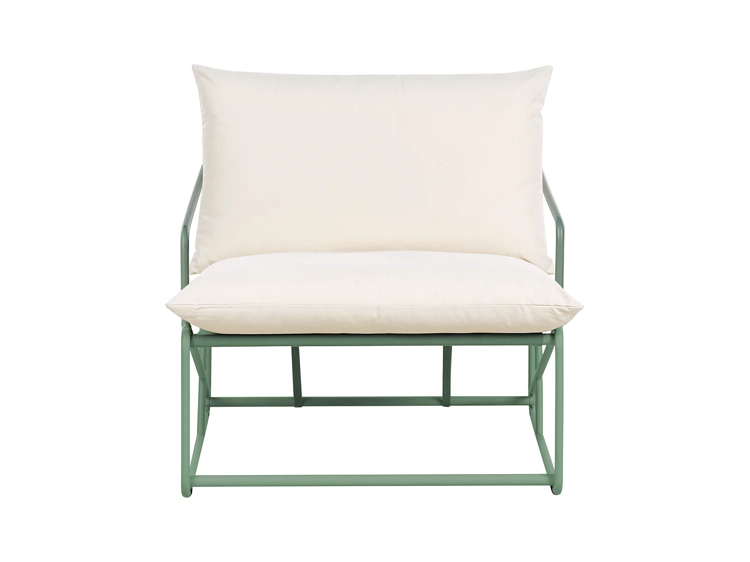 Chaise de jardin avec coussin PONTE Métal Vert