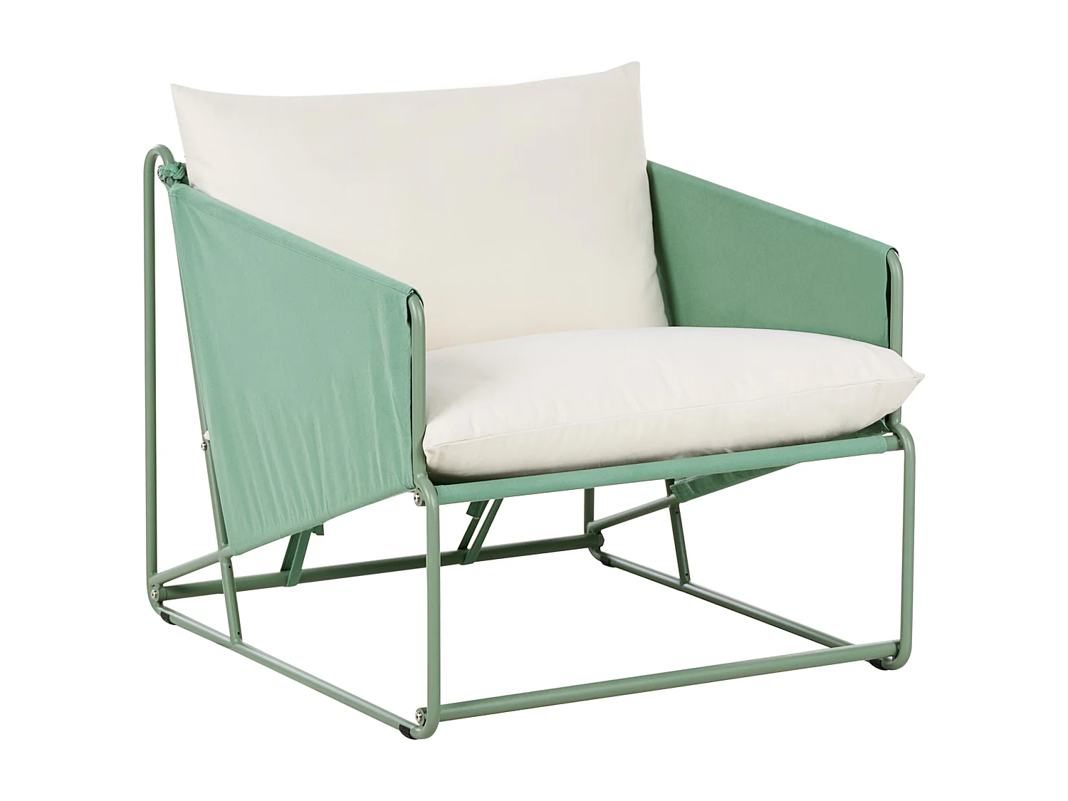 Chaise de jardin avec coussin PONTE Métal Vert