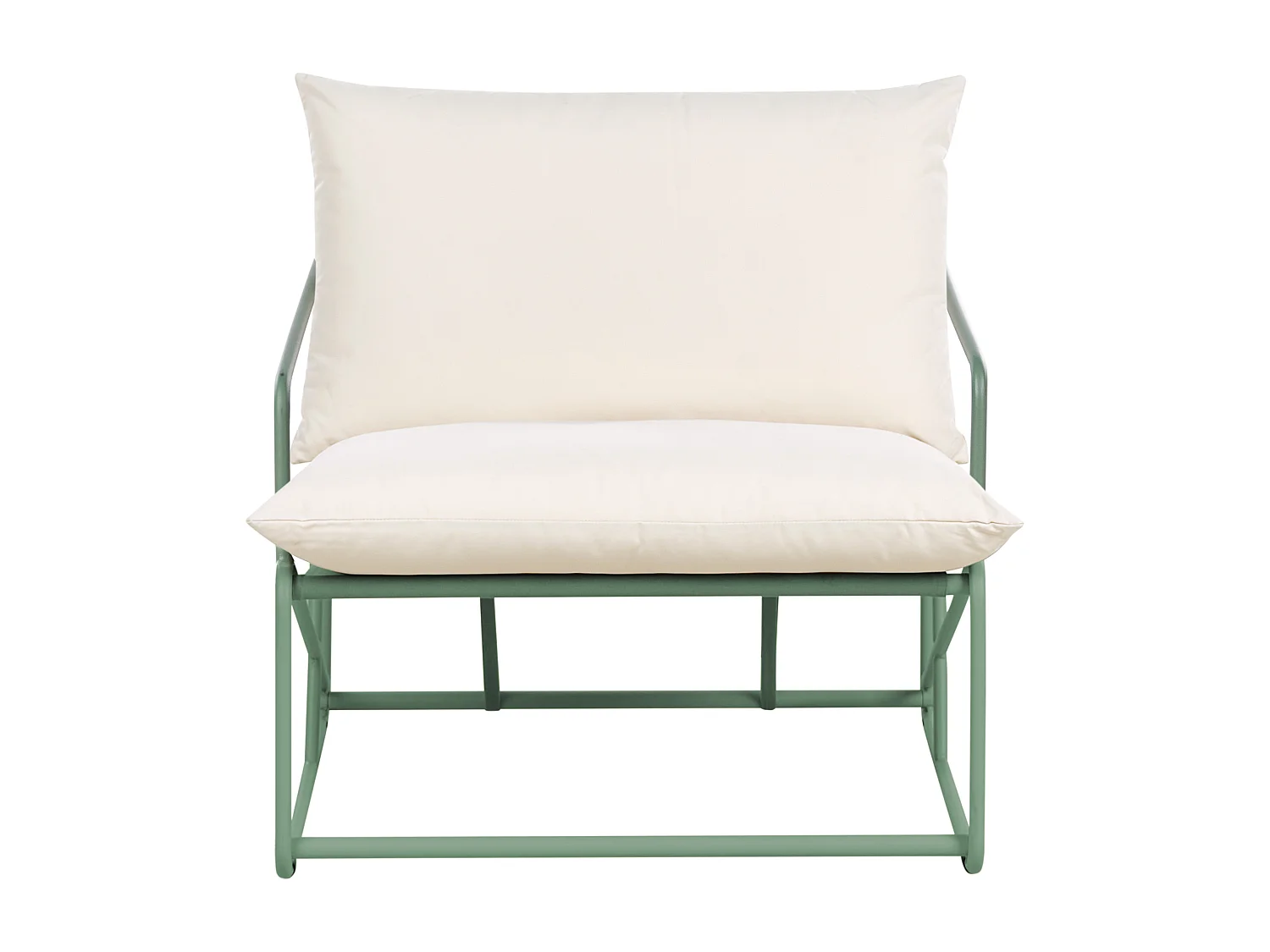 Chaise de jardin avec coussin PONTE Métal Vert