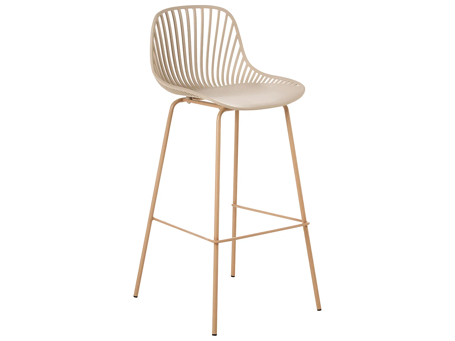 Lot de 4 chaises de bar KLEVE Beige