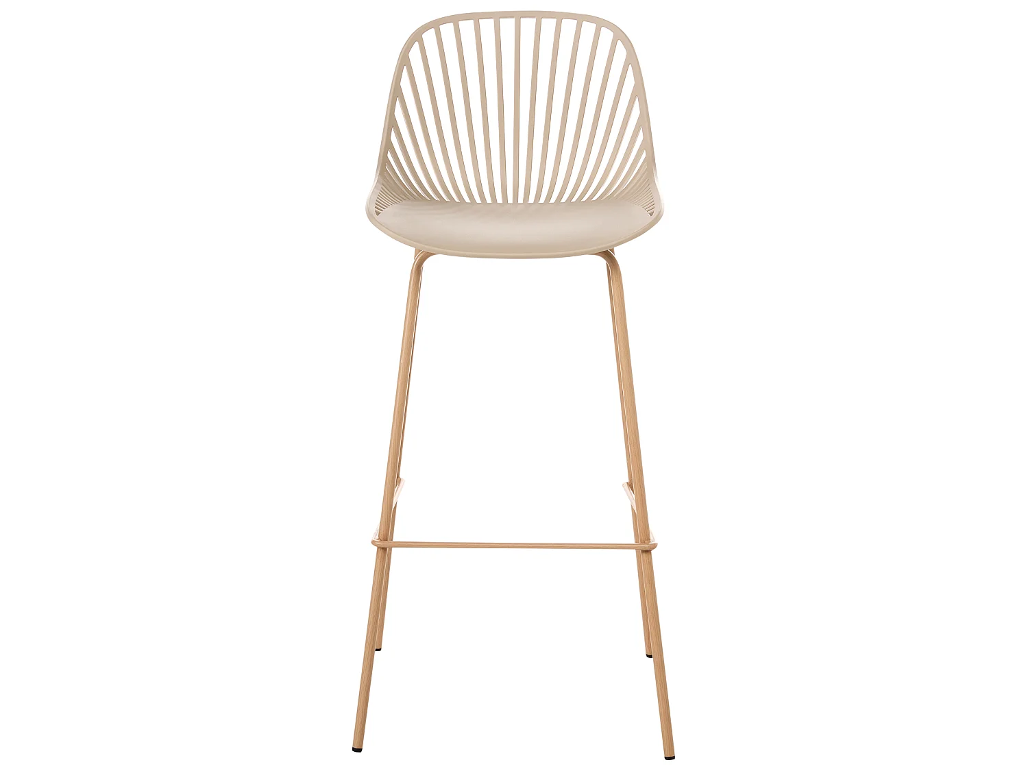 Lot de 4 chaises de bar KLEVE Beige