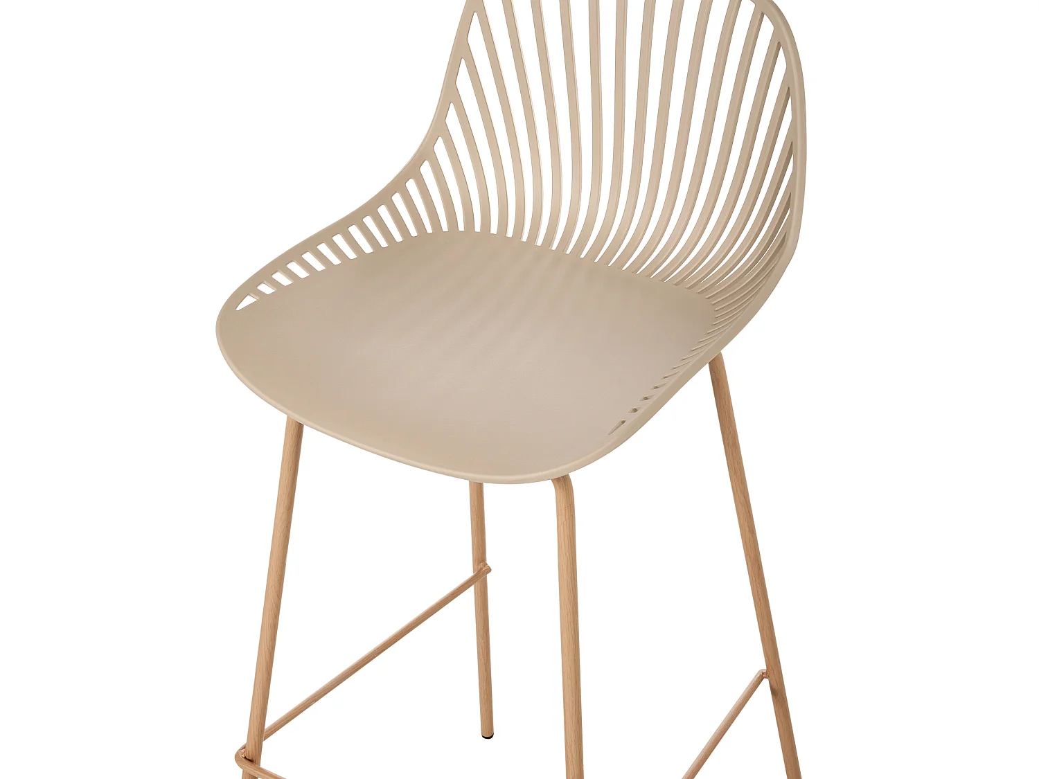 Lot de 4 chaises de bar KLEVE Beige