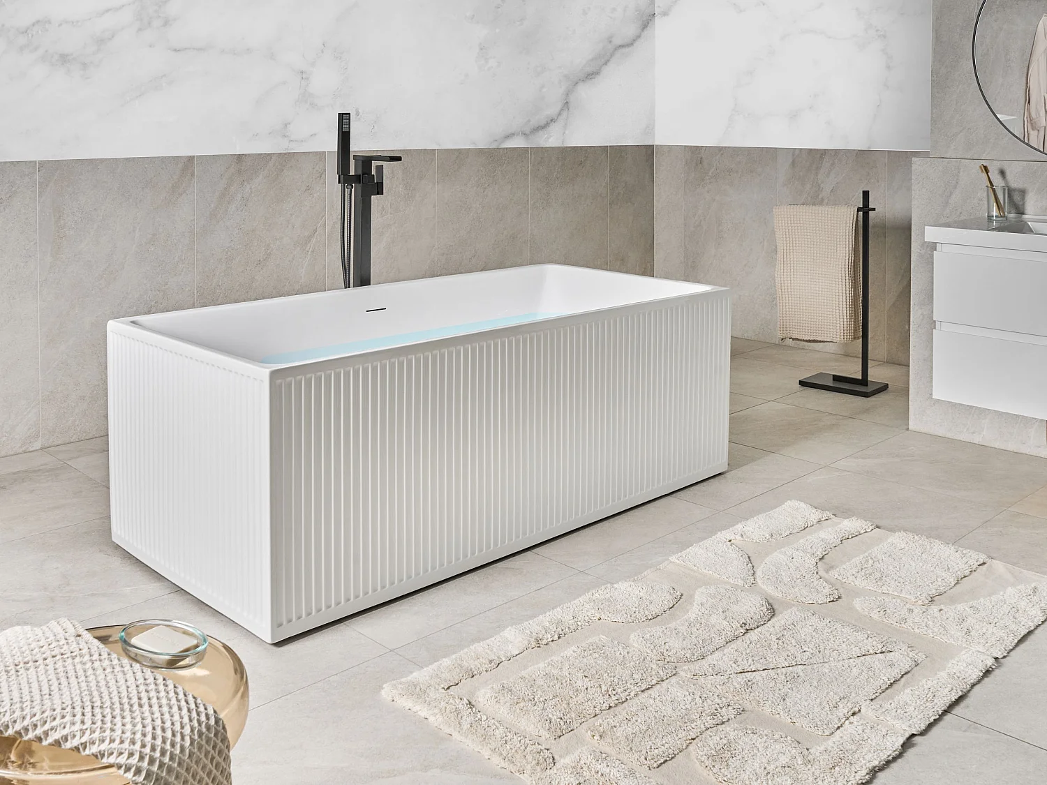 Baignoire îlot SERENA 170 x 80 cm Blanc