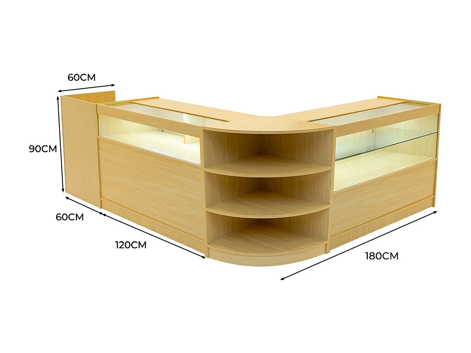 Zestaw oświetlenia sklepowego Europa LED B1200, C1200, TB60 i LM60 - klon