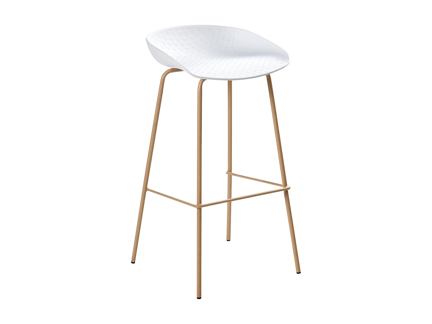 Lot de 4 chaises de bar VENLO Blanc