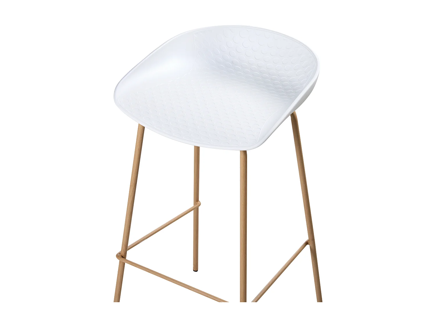 Lot de 4 chaises de bar VENLO Blanc