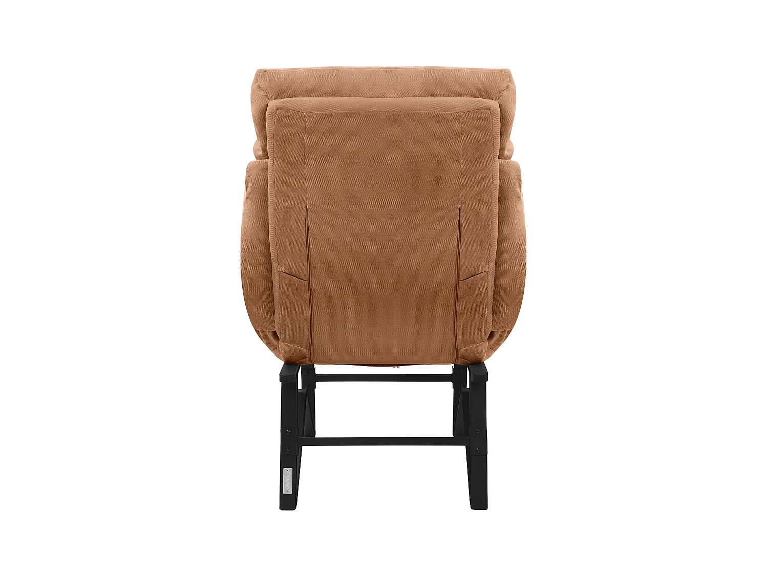 Fauteuil relax marron en lin structure acier dossier et repose-pied réglables accoudoirs rabattables siège inclinable rembourré chaise longue lecture