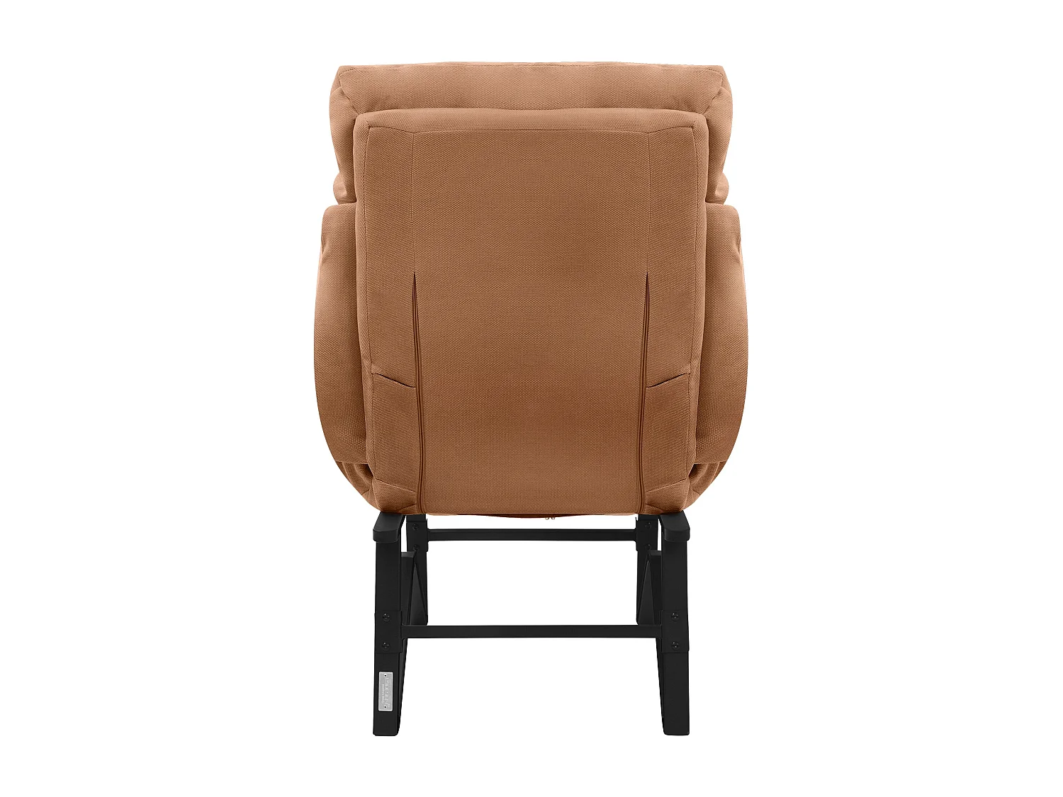 Fauteuil relax marron en lin structure acier dossier et repose-pied réglables accoudoirs rabattables siège inclinable rembourré chaise longue lecture