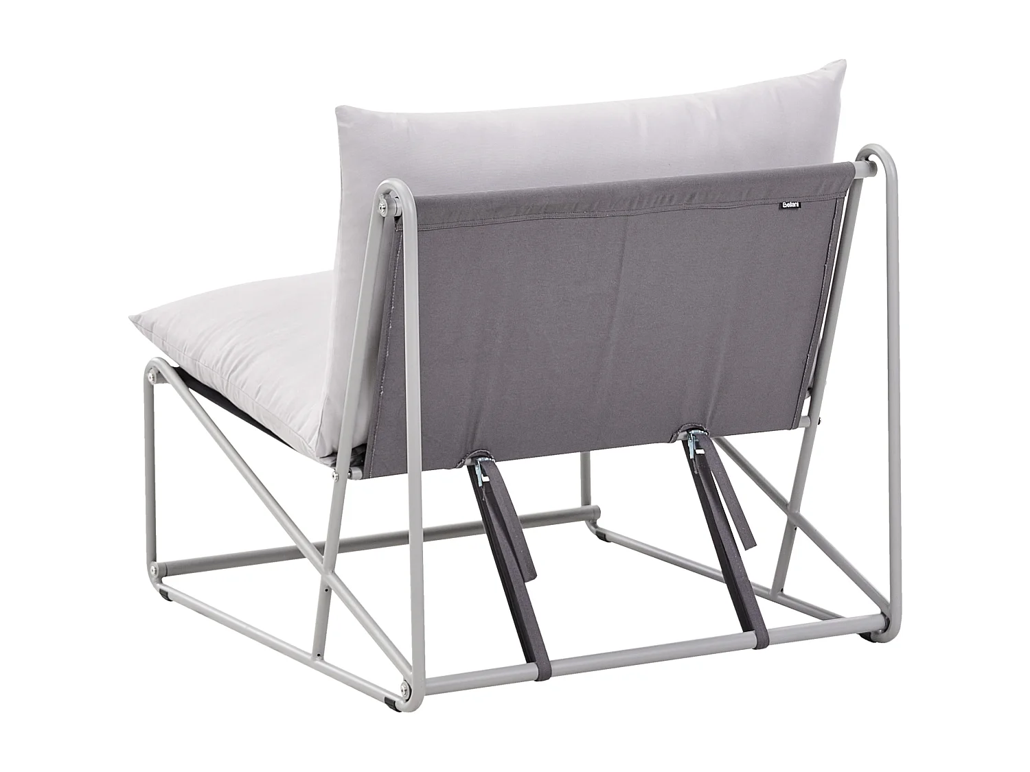 Chaise de jardin avec coussin PICO Métal Gris