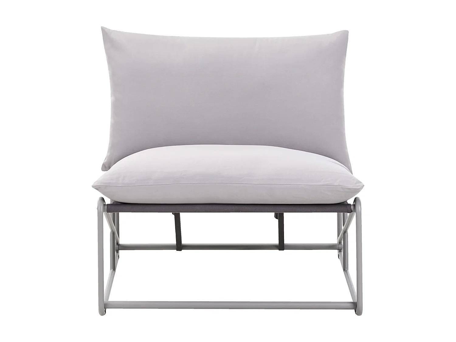 Chaise de jardin avec coussin PICO Métal Gris