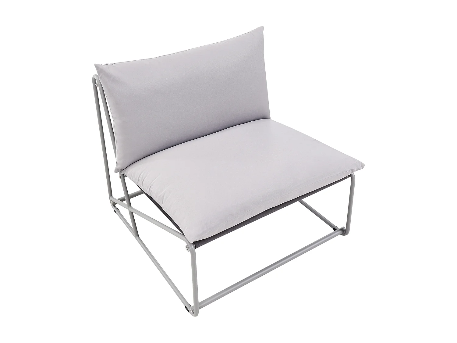 Chaise de jardin avec coussin PICO Métal Gris