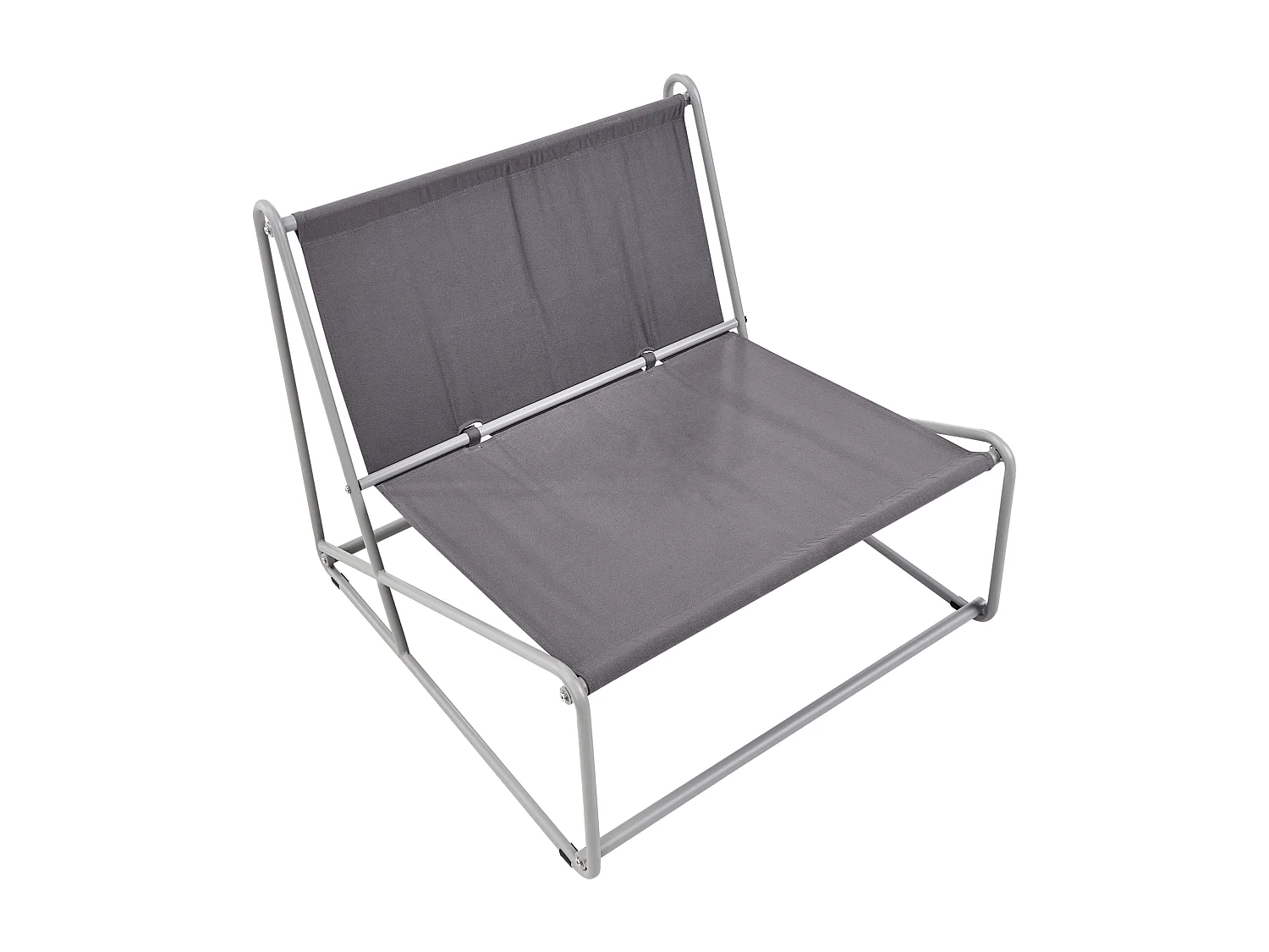 Chaise de jardin avec coussin PICO Métal Gris