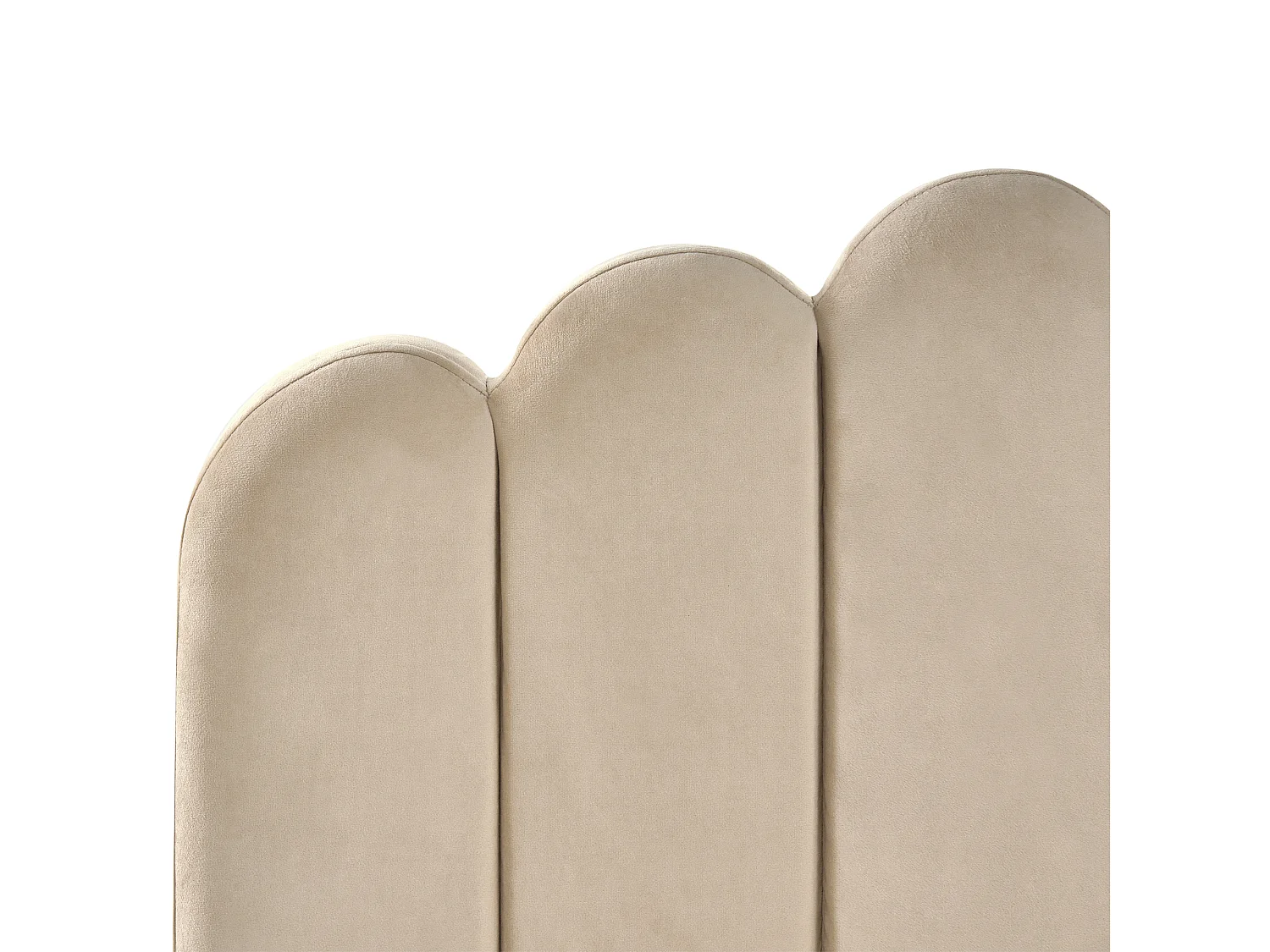 Bed Velvet SAUVIAN 120 x 200 cm (EU Small Double) Taupe