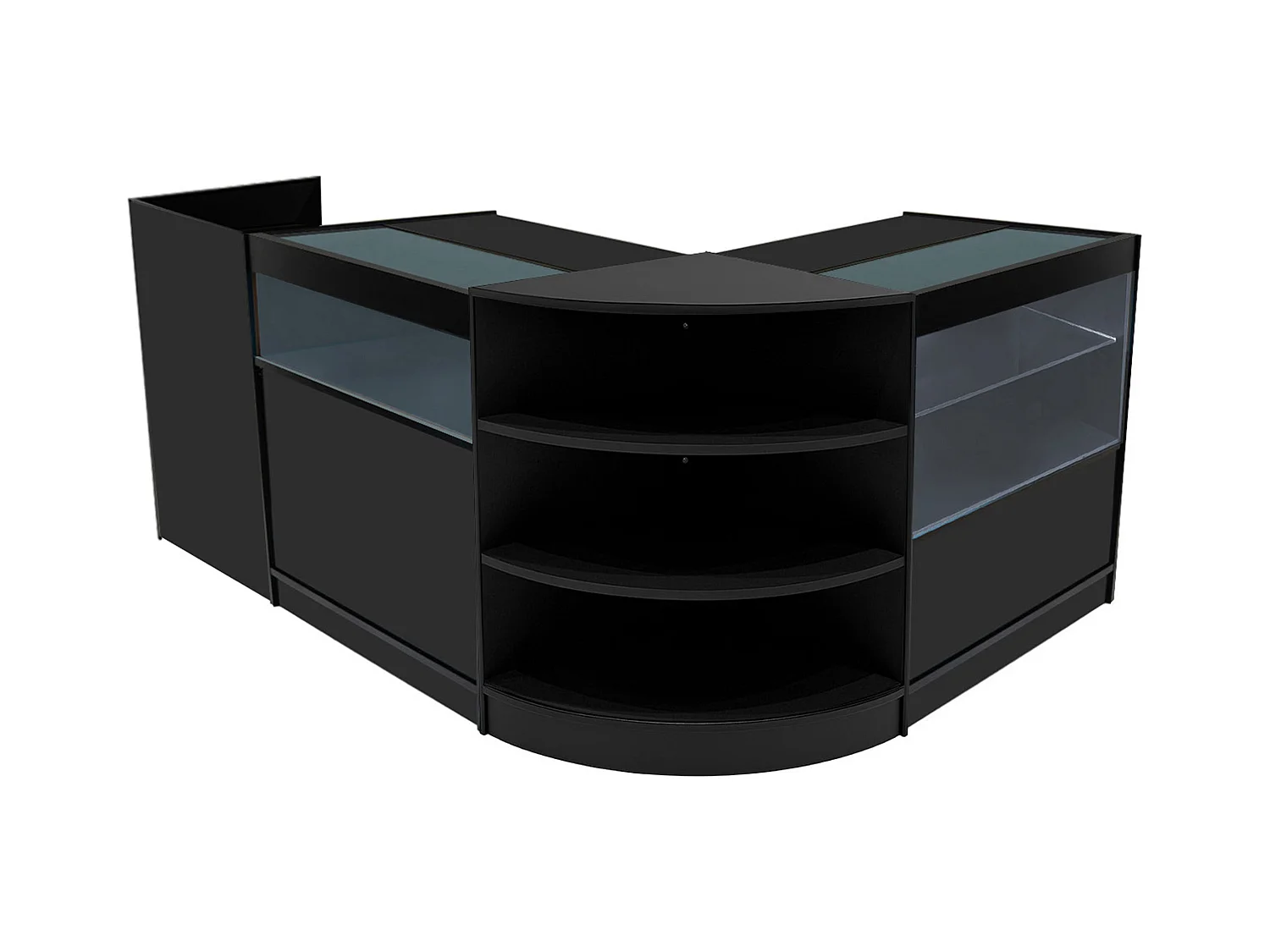 Europa LED Winkel Toonbank Set B900, C900, TB60 & LM60 - Zwart