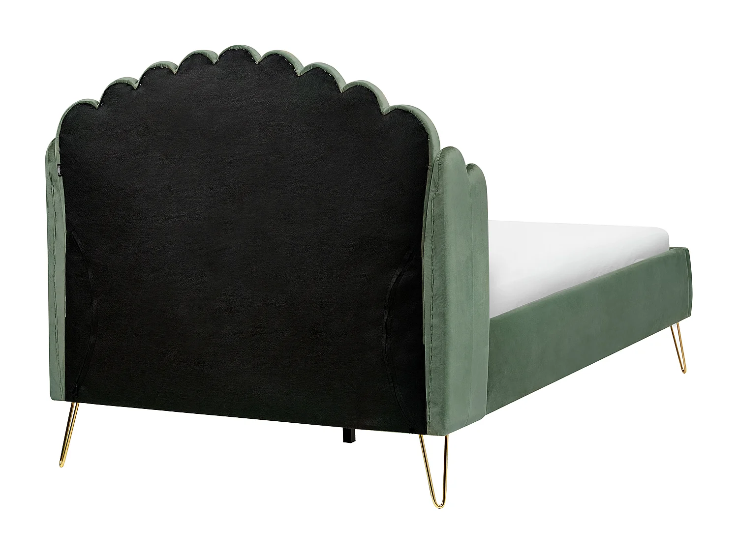 Lit avec sommier Velours AMBILLOU 120 x 200 cm Vert