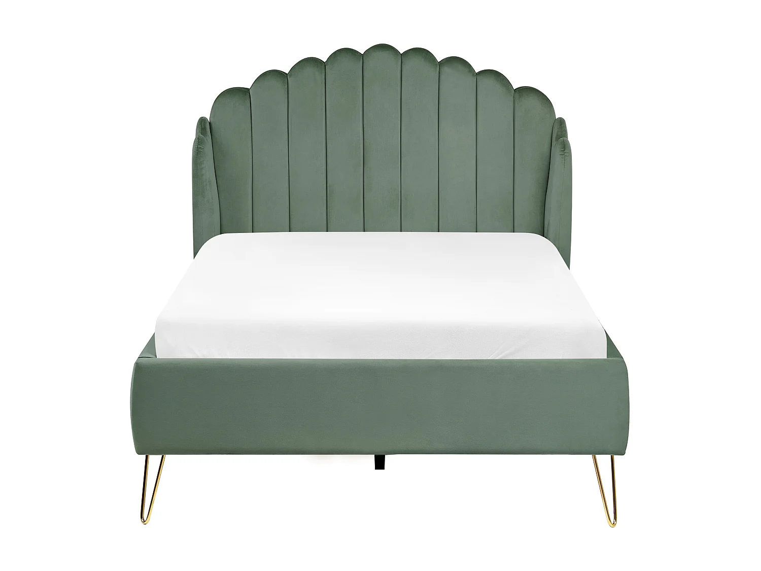 Lit avec sommier Velours AMBILLOU 120 x 200 cm Vert