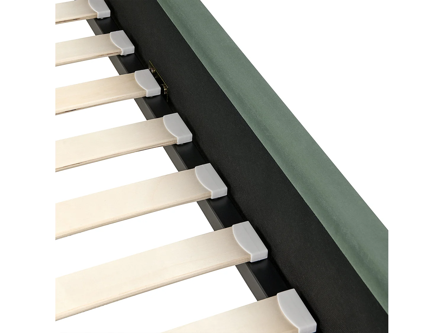 Lit avec sommier Velours AMBILLOU 120 x 200 cm Vert