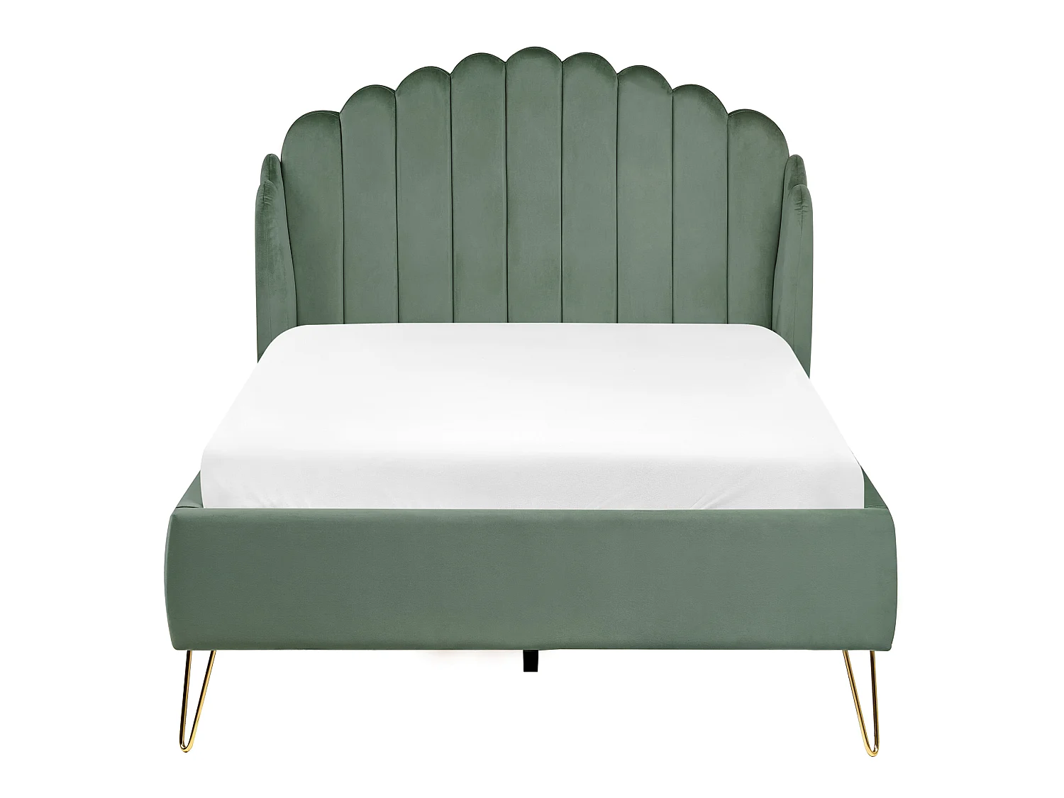 Bed Velvet AMBILLOU 120 x 200 cm (EU Small Double) Green
