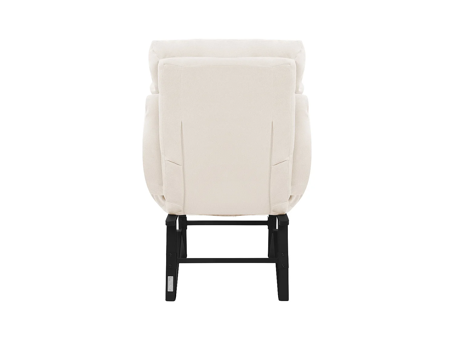 Fauteuil relax beige en lin structure acier dossier et repose-pied réglables accoudoirs rabattables siège inclinable rembourré chaise longue lecture