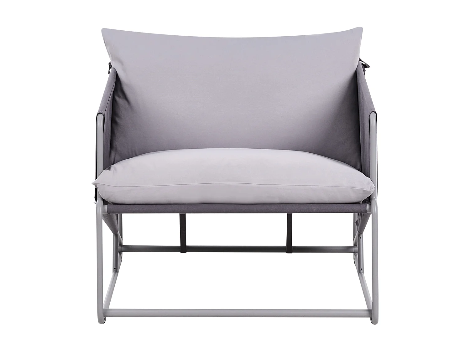 Chaise de jardin avec coussin PONTE Métal Gris