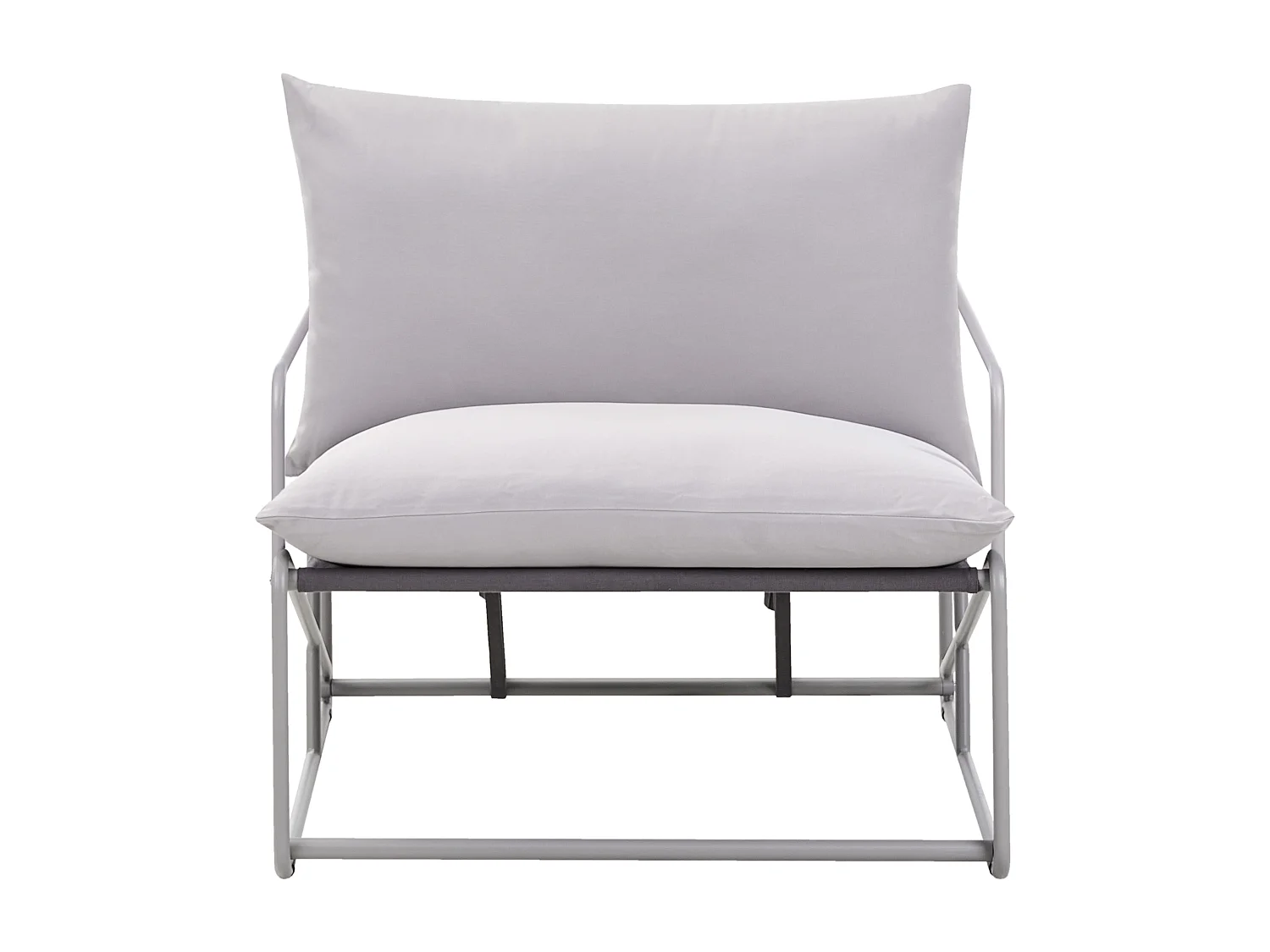 Chaise de jardin avec coussin PONTE Métal Gris