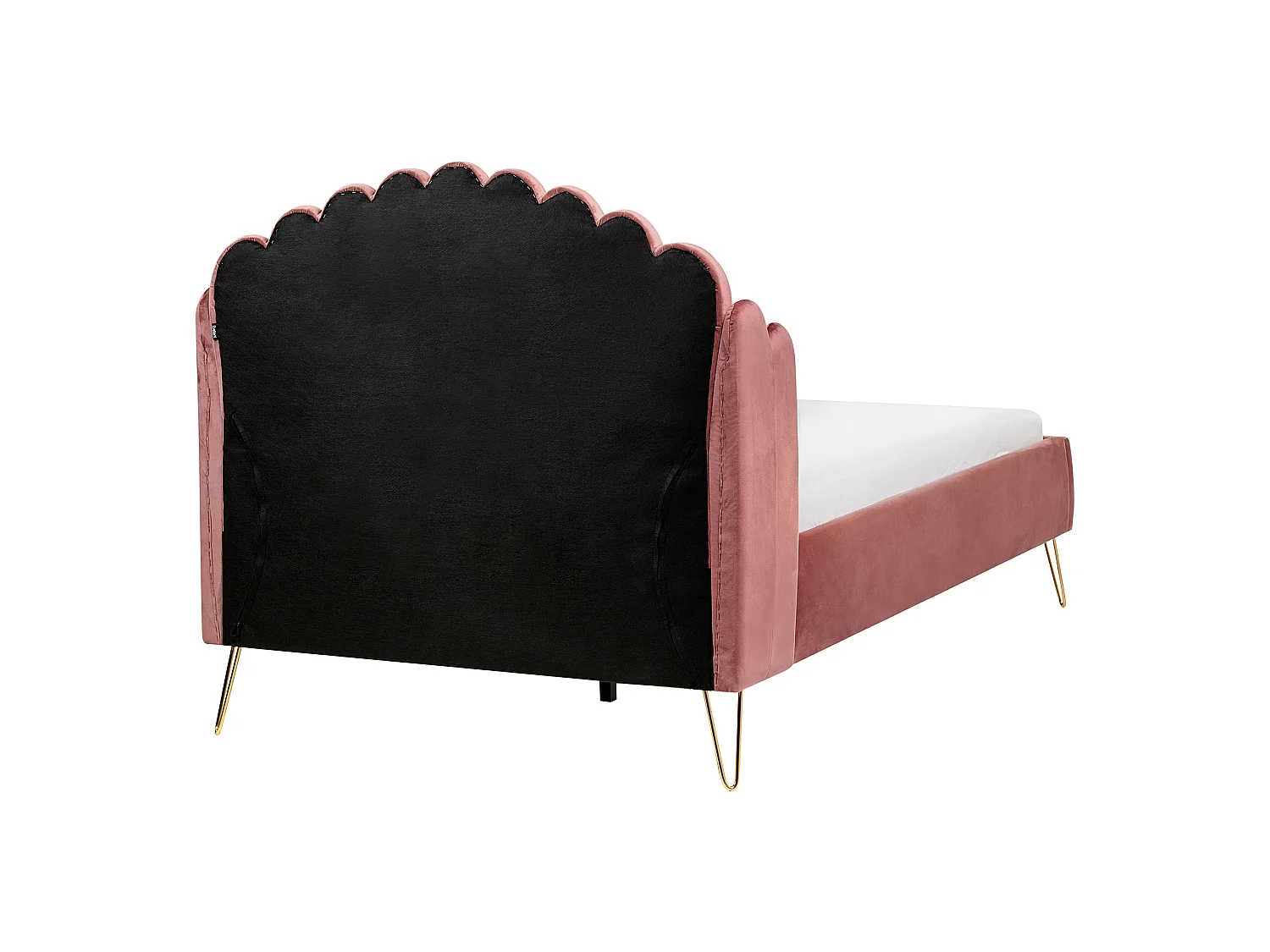 Bed Velvet AMBILLOU 120 x 200 cm (EU Small Double) Pink