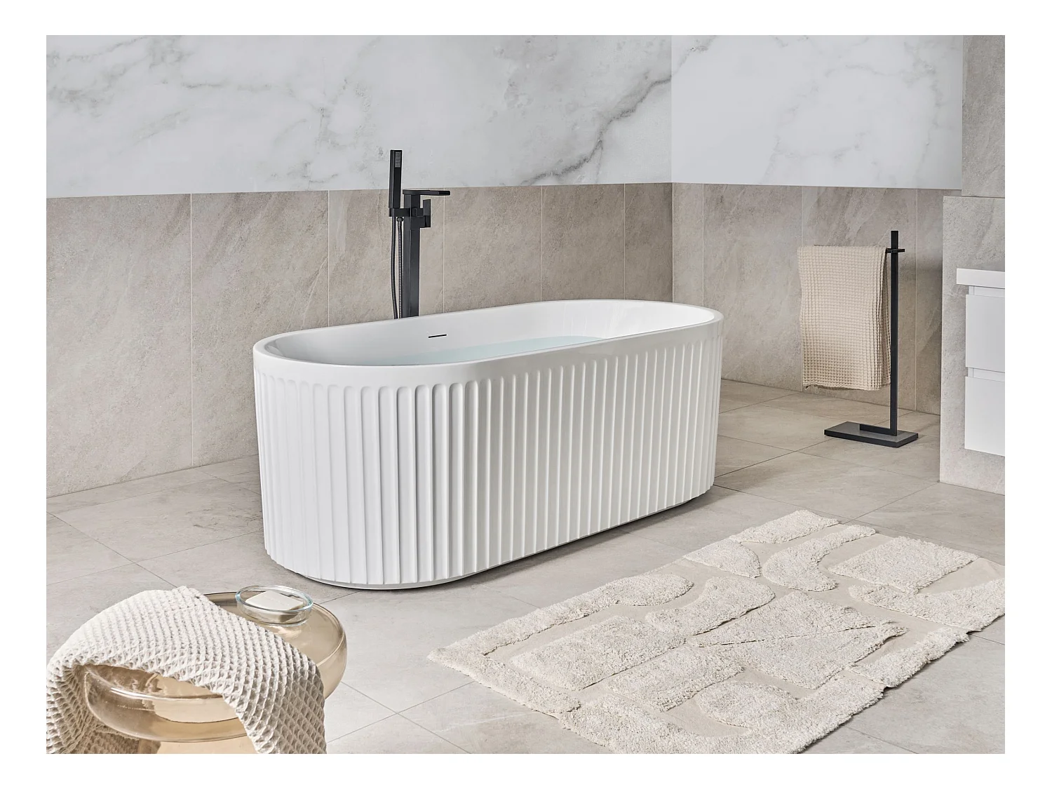 Baignoire îlot SERENA 170 x 80 cm Blanc