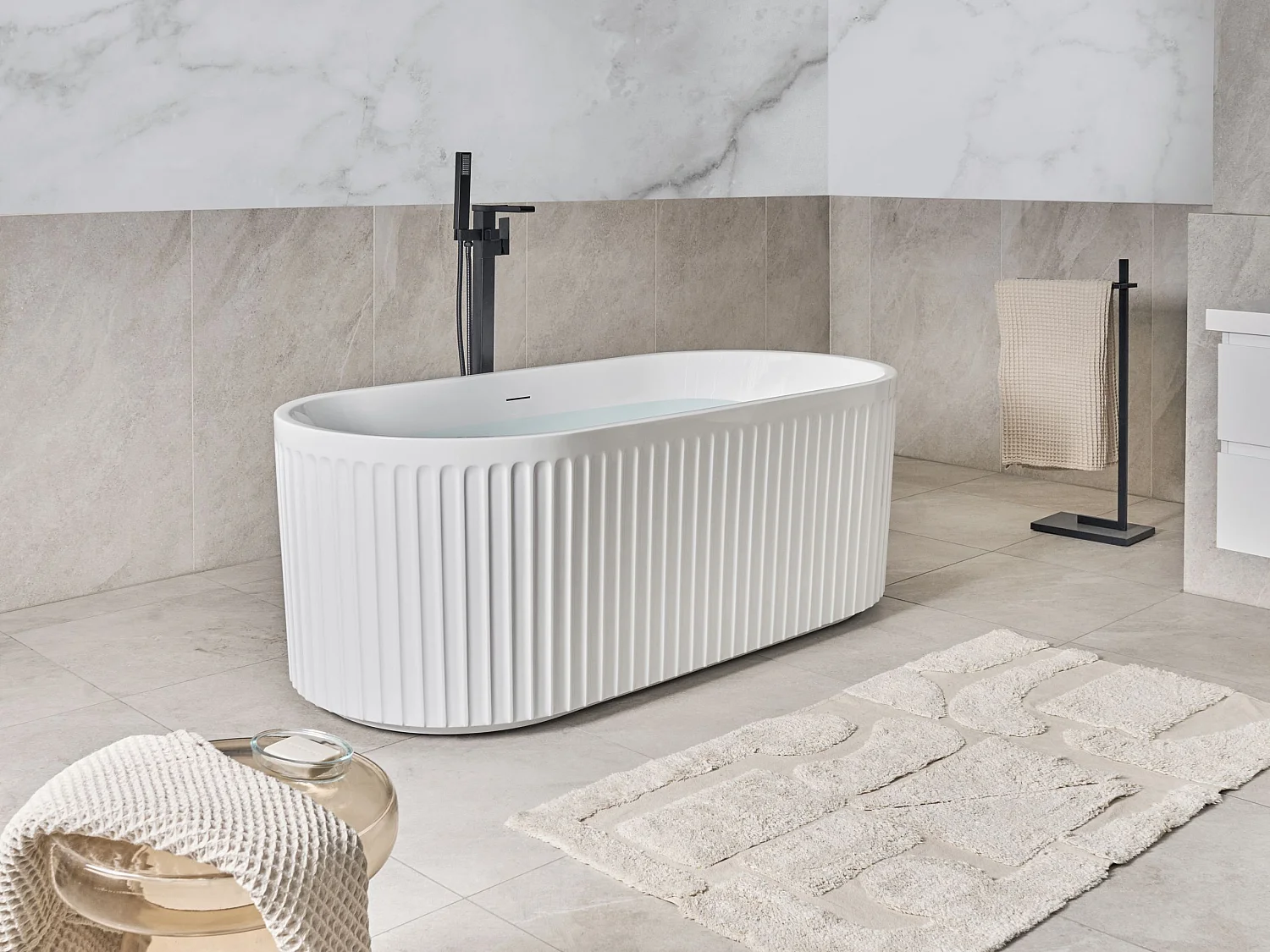 Baignoire îlot SERENA 170 x 80 cm Blanc