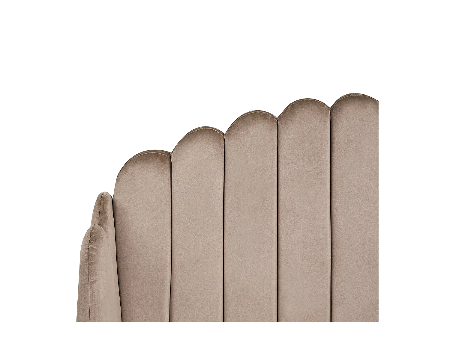 Lit avec sommier Velours AMBILLOU 120 x 200 cm Taupe