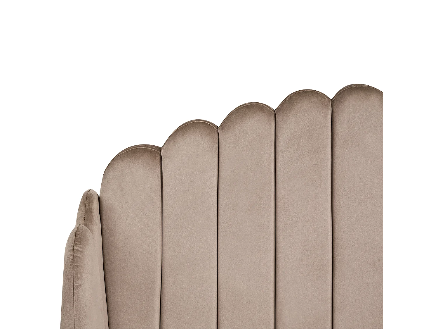 Bed Velvet AMBILLOU 120 x 200 cm (EU Small Double) Taupe