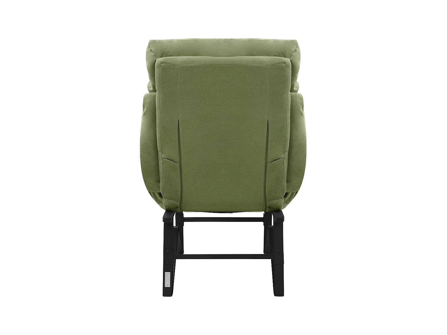 Fauteuil relax vert en lin structure acier dossier et repose-pied réglables accoudoirs rabattables siège inclinable rembourré chaise longue lecture