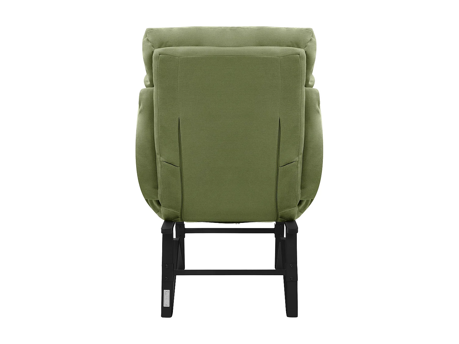 Fauteuil relax vert en lin structure acier dossier et repose-pied réglables accoudoirs rabattables siège inclinable rembourré chaise longue lecture