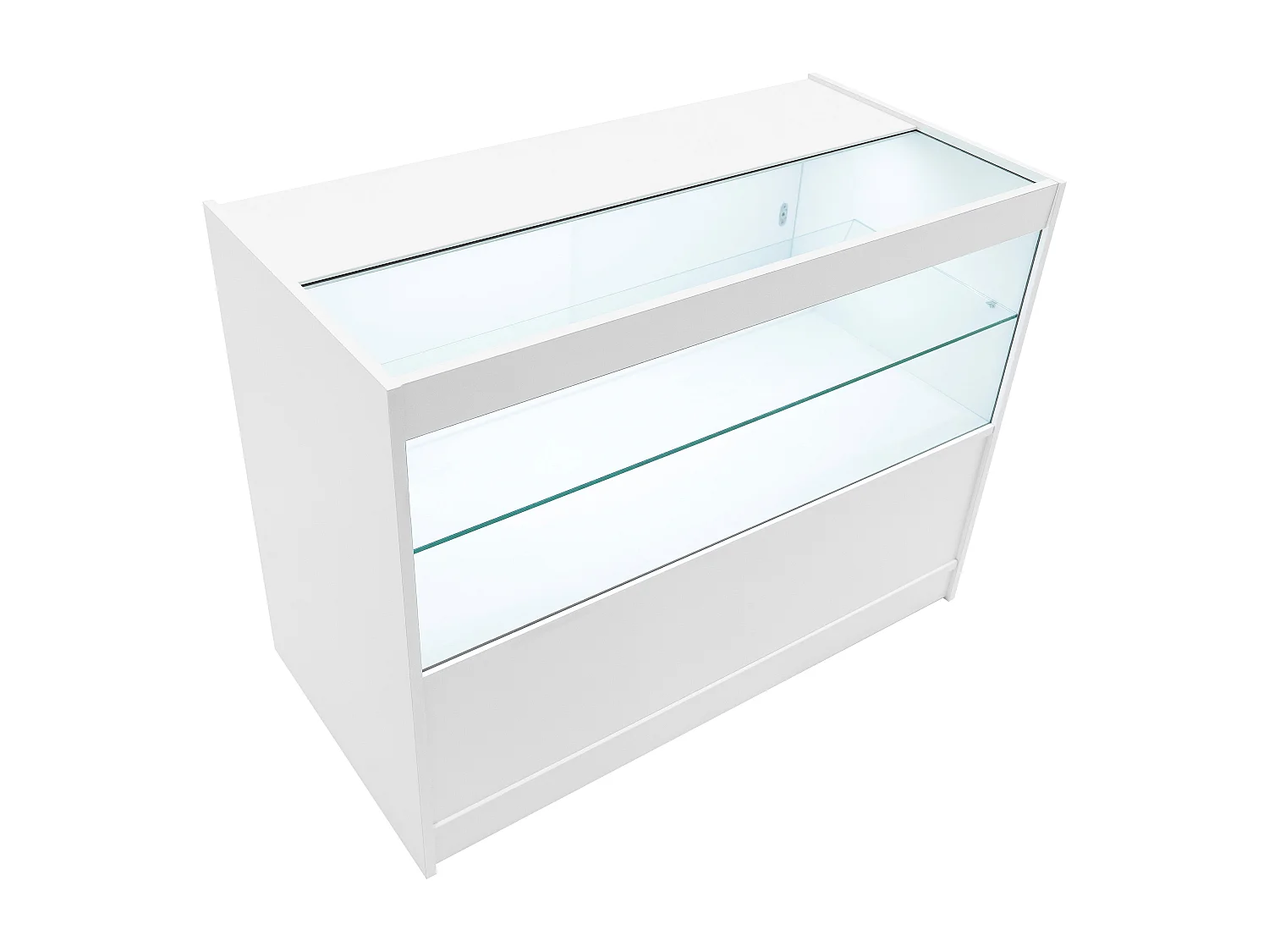 Set Mostradores Comerciales con Luz LED "EUROPA"  LM60 + B1200 + C1200 + TB60 – Blanco