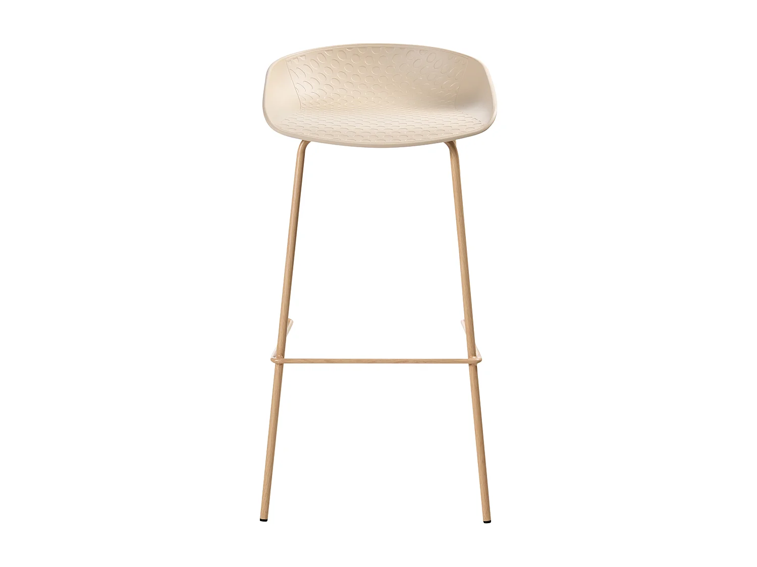 Lot de 4 chaises de bar VENLO Beige