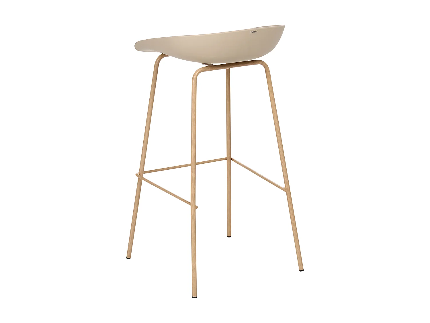 Lot de 4 chaises de bar VENLO Beige
