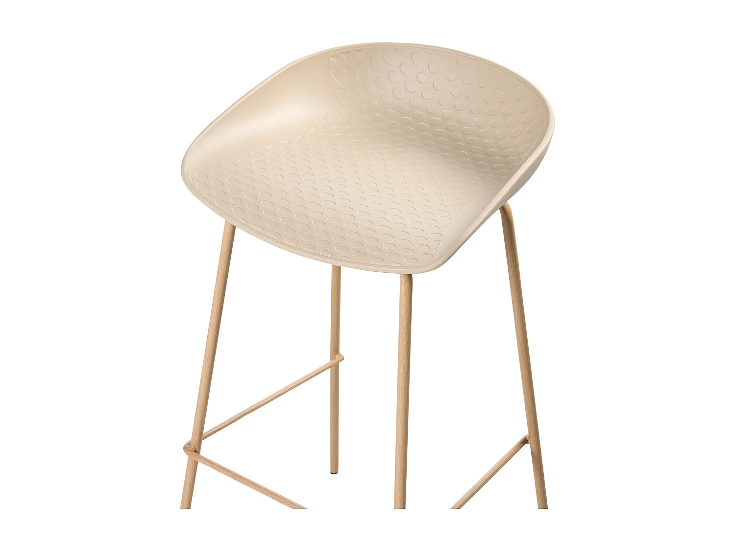 Lot de 4 chaises de bar VENLO Beige