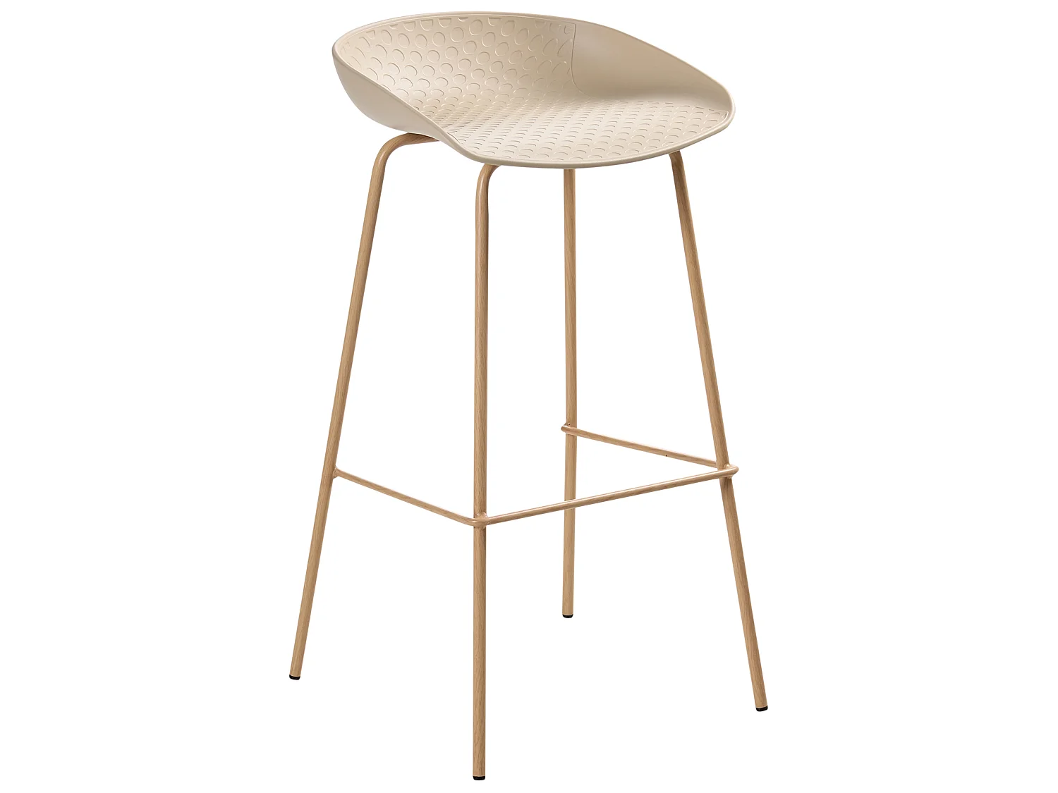 Set of 4 Bar Chairs VENLO Beige