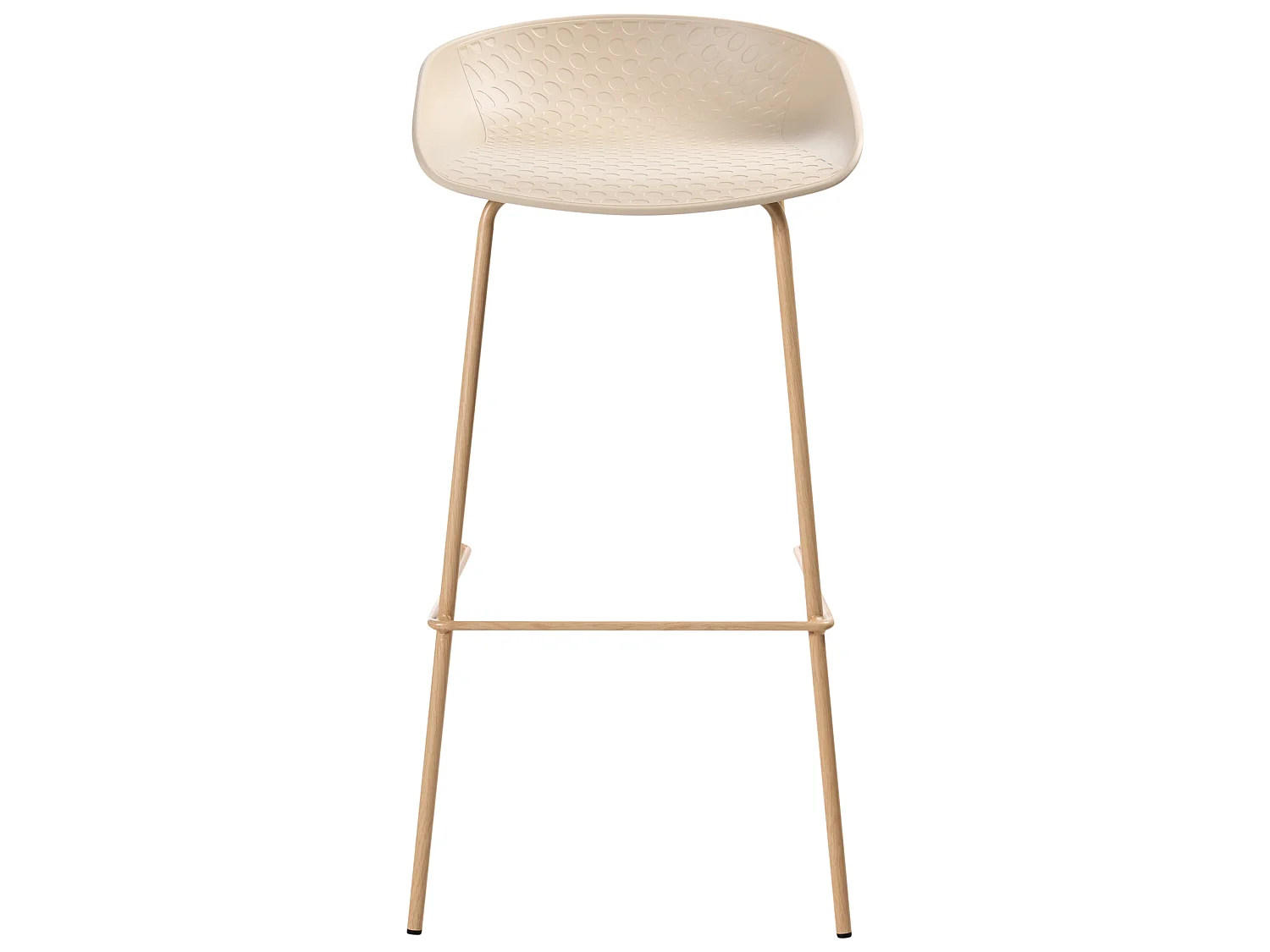 Set of 4 Bar Chairs VENLO Beige