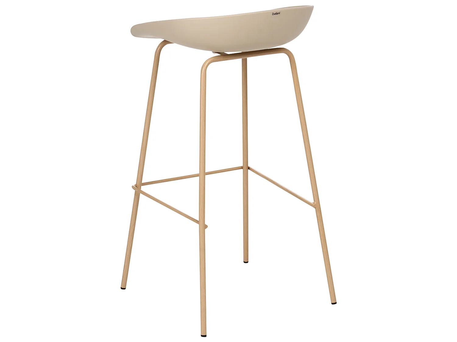 Set of 4 Bar Chairs VENLO Beige