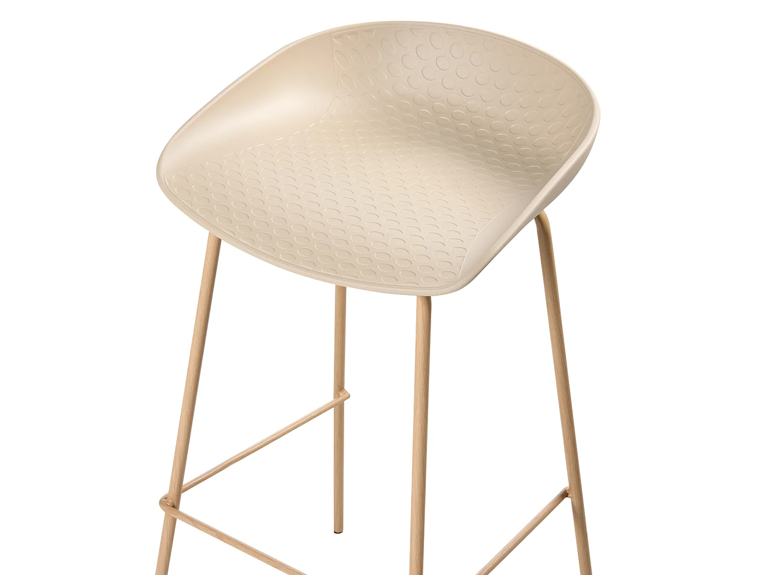 Set of 4 Bar Chairs VENLO Beige