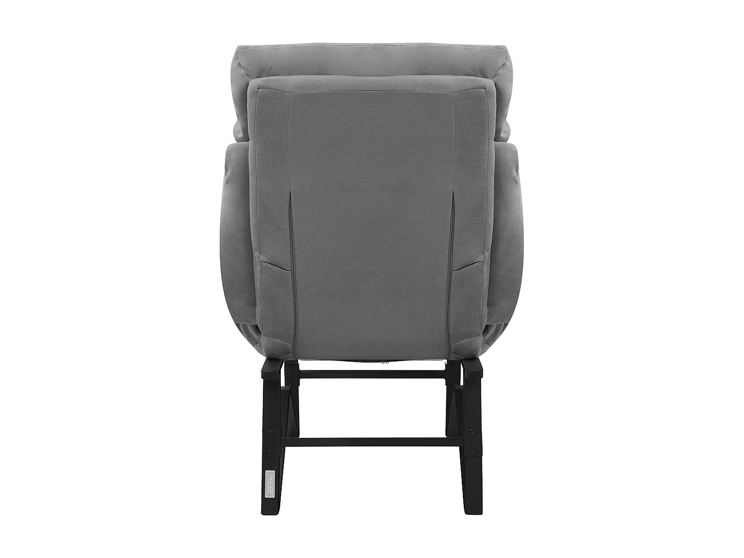 Fauteuil relax gris en lin structure acier dossier et repose-pied réglables accoudoirs rabattables siège inclinable rembourré chaise longue lecture