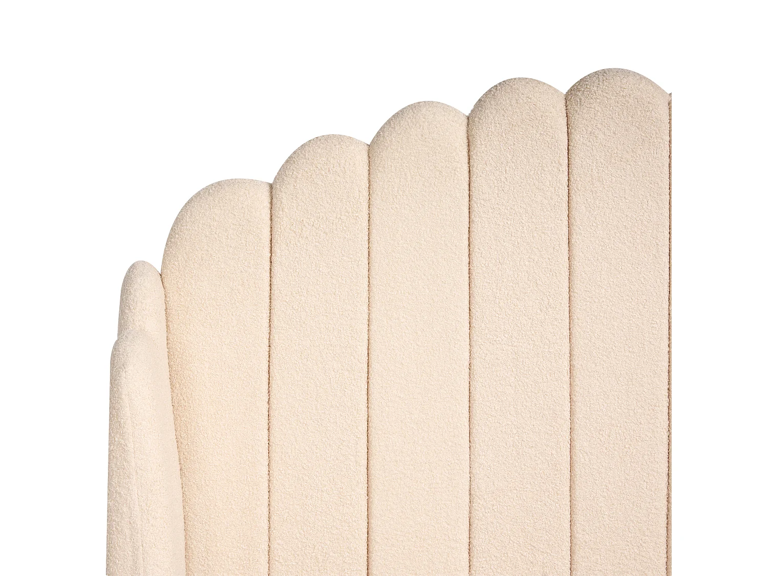 Lit avec sommier Bouclé AMBILLOU 120 x 200 cm Beige