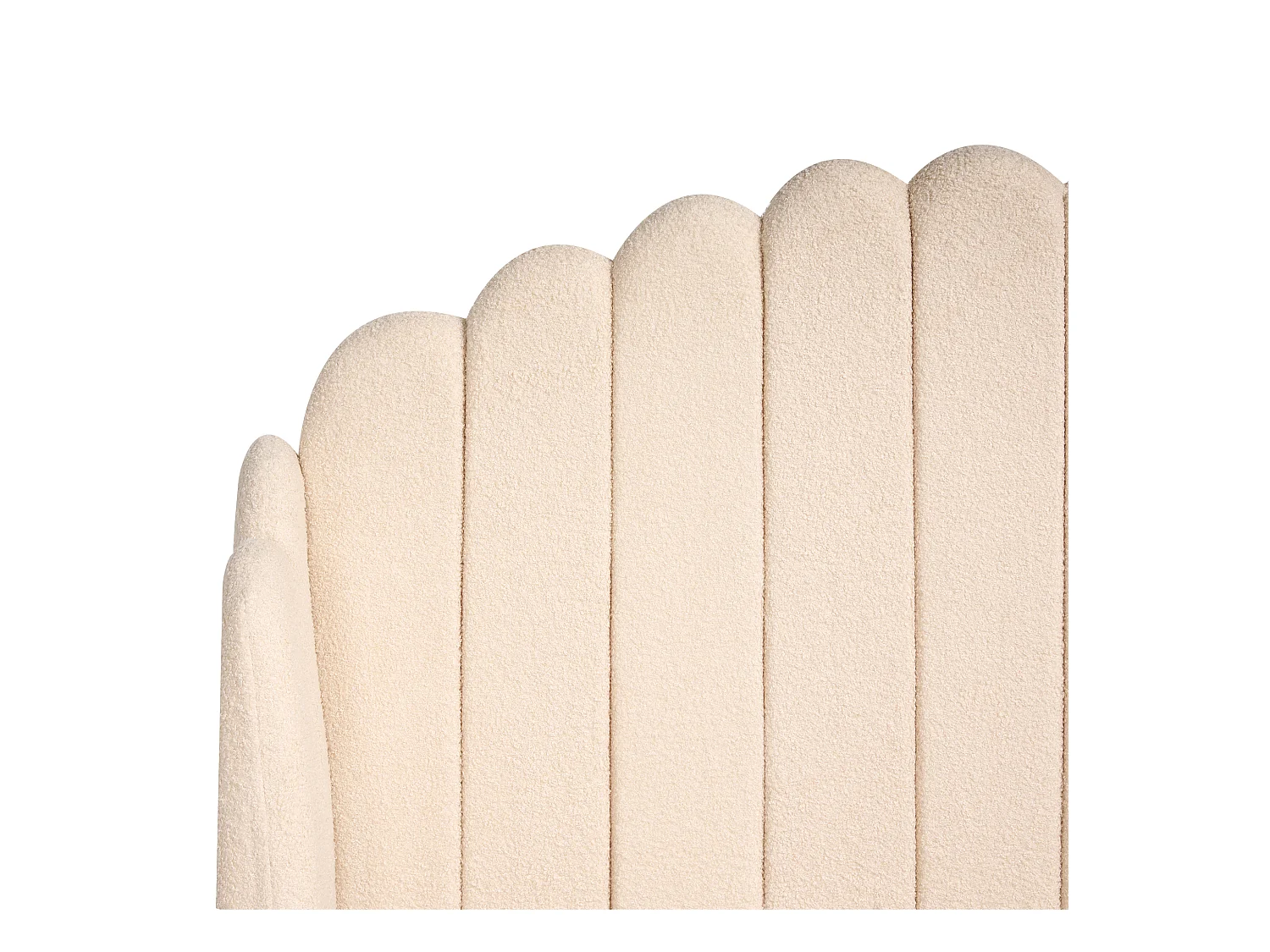 Lit avec sommier Bouclé AMBILLOU 120 x 200 cm Beige