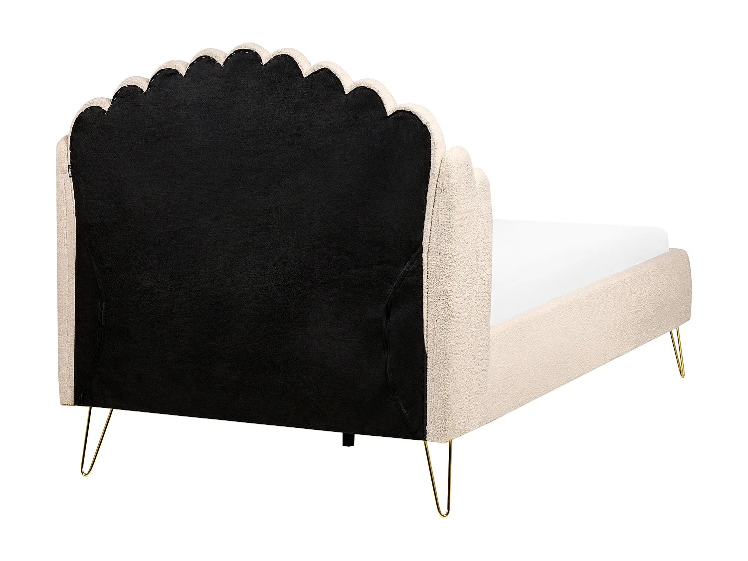 Lit avec sommier Bouclé AMBILLOU 120 x 200 cm Beige