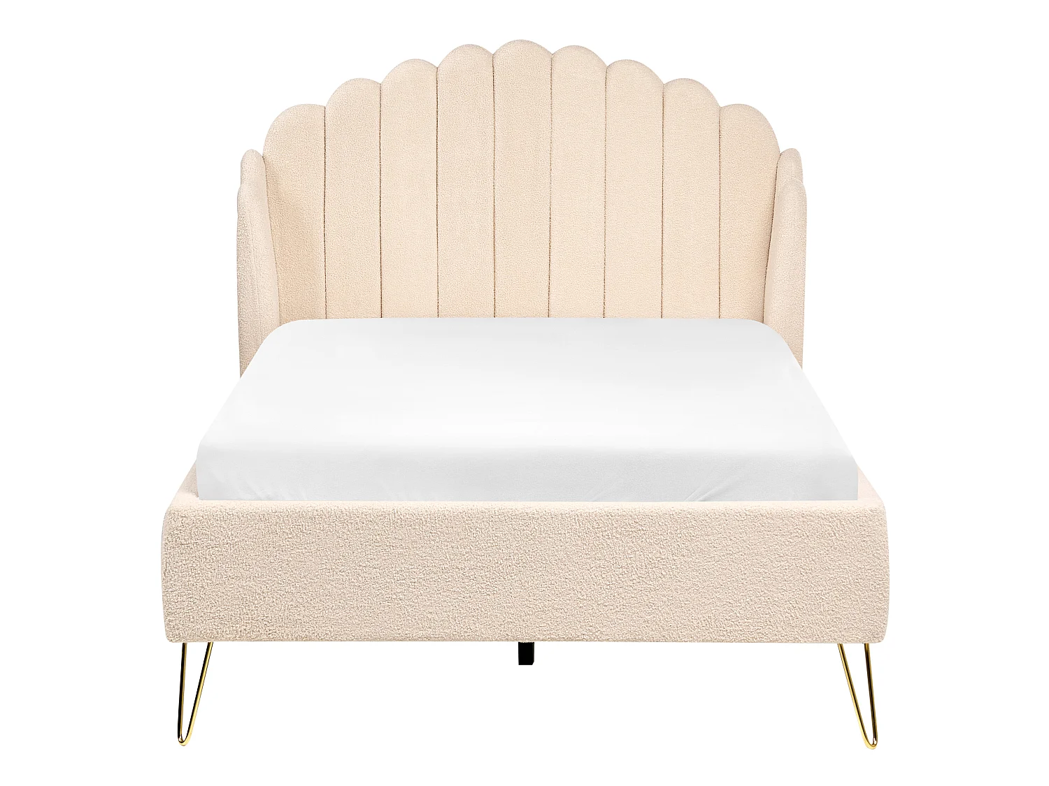 Bed Boucle AMBILLOU 120 x 200 cm (EU Small Double) Beige