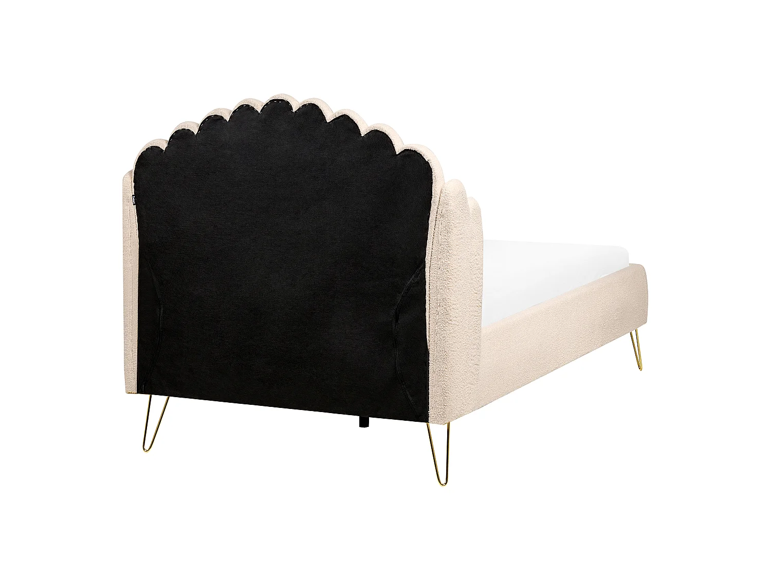 Bed Boucle AMBILLOU 120 x 200 cm (EU Small Double) Beige
