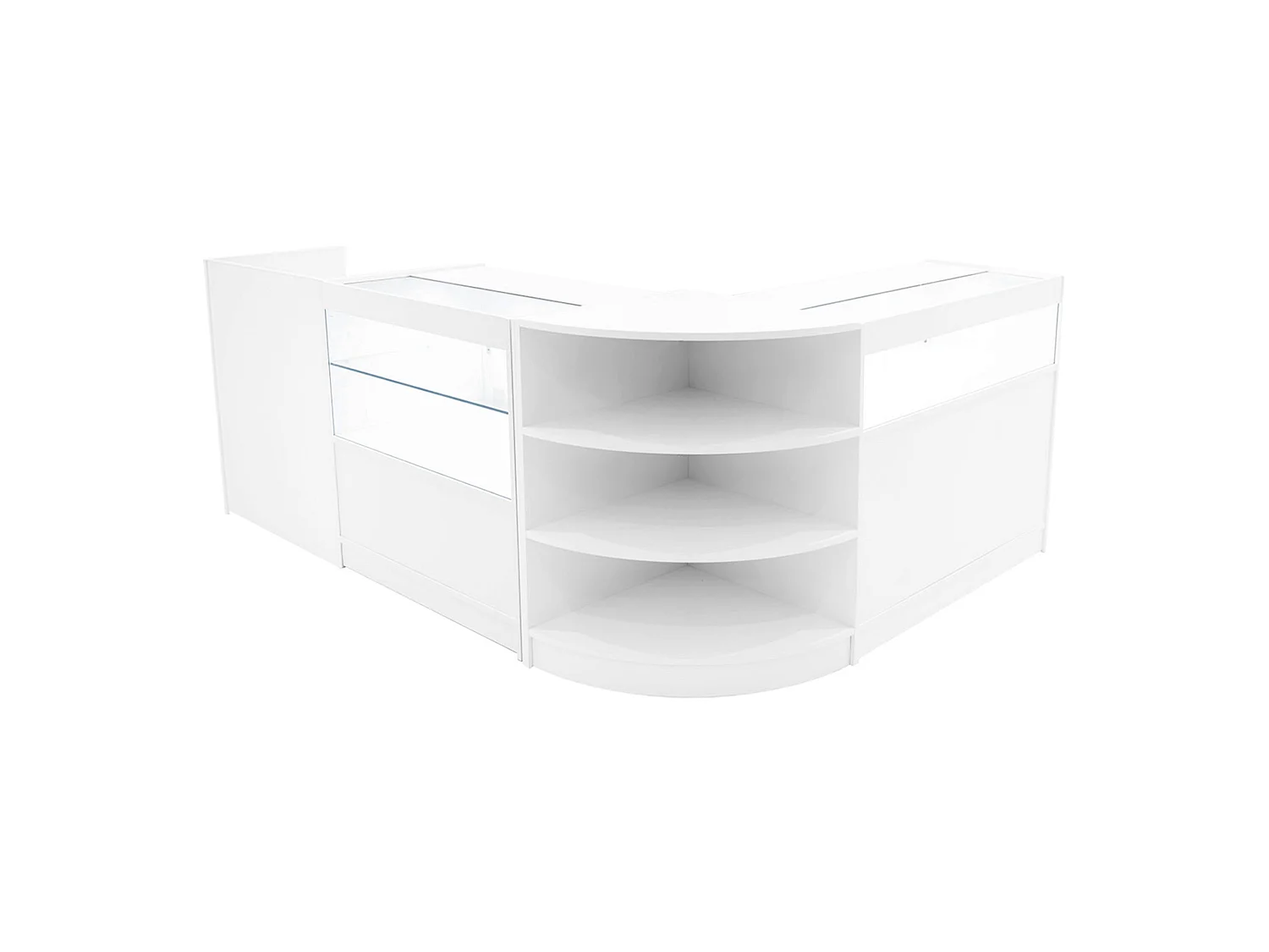 Set Mostradores Comerciales con Luz LED "EUROPA"  LM60 + B900 + C900 + TB60 – Blanco