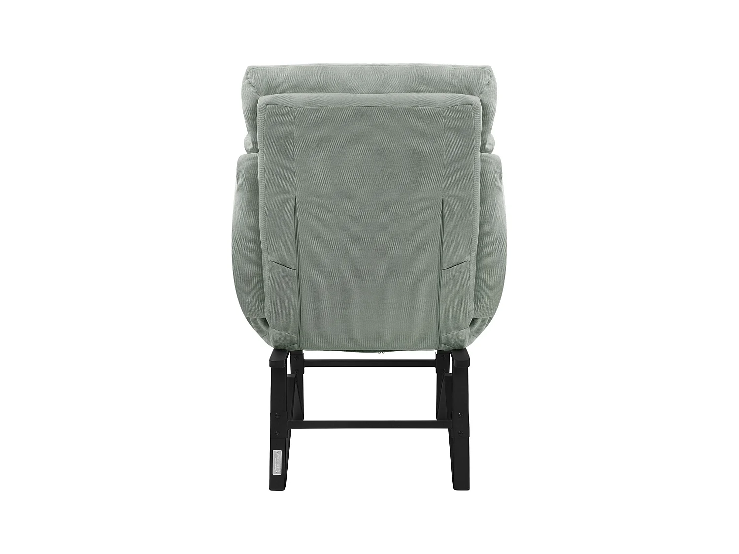 Fauteuil relax gris-vert en lin structure acier dossier et repose-pied réglables accoudoir rabattable siège inclinable rembourré chaise longue lecture