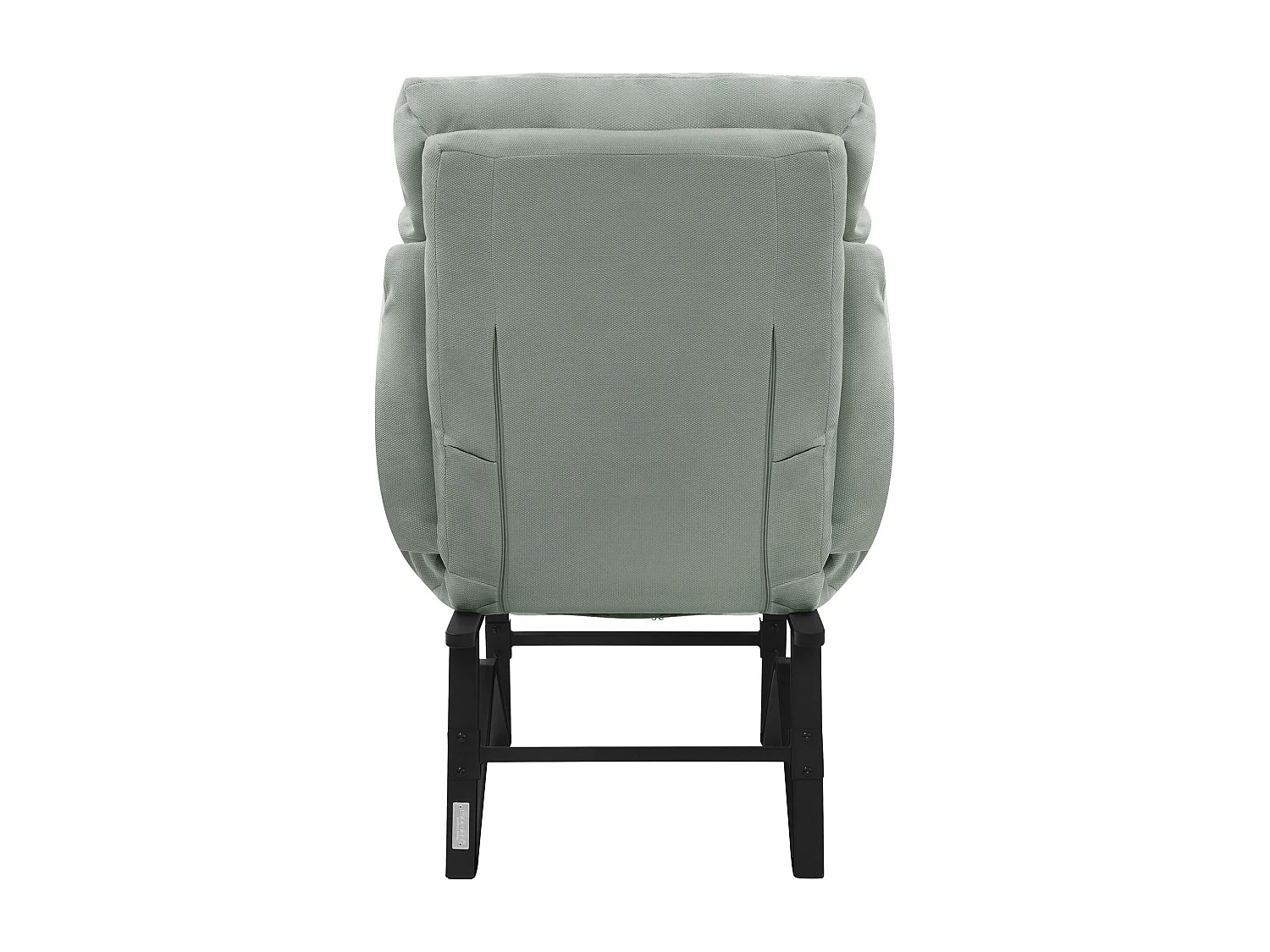 Fauteuil relax gris-vert en lin structure acier dossier et repose-pied réglables accoudoir rabattable siège inclinable rembourré chaise longue lecture